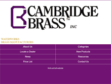 Tablet Screenshot of cambridgebrass.com